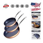 Healthy Non-Stick Ceramic Frying Pan Set - 8", 10", 12" Induction-Ready Cookware