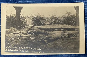 French Soldiers From Battalion Killed Postcard WWI Photo  13B - Picture 1 of 2