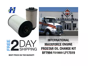 INTERNATIONAL PROSTAR OIL CHANGE KIT REPLACEMENTS FOR FS 19869 LF17519 - Picture 1 of 4