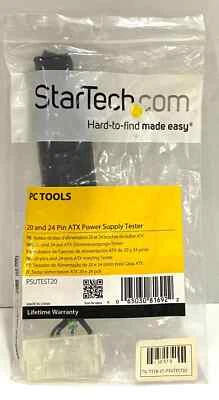 Probador de fuente de alimentación StarTech 20 y 24 pines ATX PSUTEST20 - Nuevo Foto 1 de 4