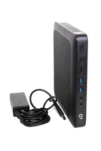 Pequeña PC Linux sin ventilador HP T620 AMD doble núcleo 4 GB DDR3 RAM 16 GB SSD WiFi, fuente de alimentación - Imagen 1 de 3