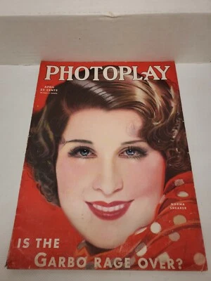 Photoplay Magazine April 1933 Norma Shearer Cover Earl Christy, GARBO RAGE OVER? - Image 1 of 4
