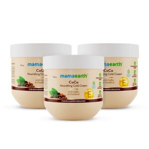 mamaearth CoCo Nourishing Cold Cream Coffee and Vitamin E 100gm pack of 3