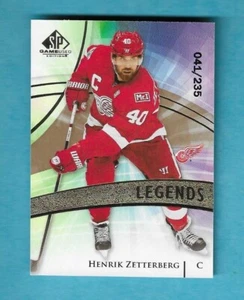 HENRIK ZETTERBERG 2020-21 SP JUEGO USADO HIGH END LEGEND TARJETA BASE #110/235  - Imagen 1 de 2