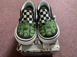 Vans Toddler X Marvel Incredible Hulk Checkerboard Slip-On Shoes Toddler 4.5 - Picture 1 of 8