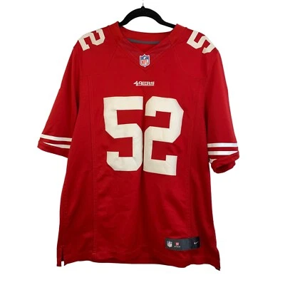 Nike Mens 49ers San Francisco Jersey Large Player 52 Willis On Field Used  NFL 6 - Image 1 of 4