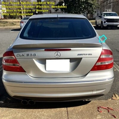 Duckbill 380E Rear Trunk Spoiler Wing Fits 2003~09 Mercedes Benz CLK W209 Coupe - Image 1 of 4