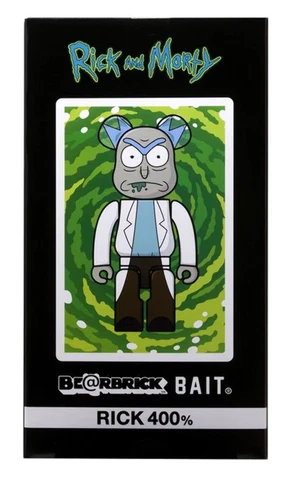 Bearbrick BAIT x Medicom Rick and Morty 400% White Cover