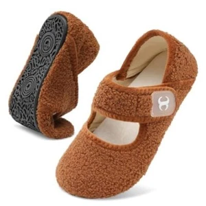 Comfy House Slippers for Women Men Wide Diabetic 8-9 Women/6.5-7.5 Men Brown - Picture 1 of 7