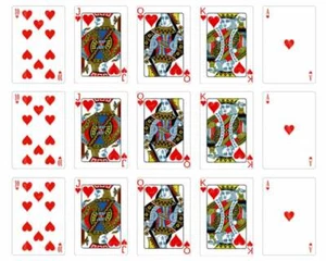 Casino Poker Cards Hearts~ Edible 2D Fondant Cake 3 Strip Side Topper ~ D22838 * - Picture 1 of 1