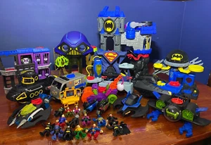 Fisher Price Imaginext DC Lot: Batcave, Superman, Batman, Joker, Playsets & More - Picture 1 of 18