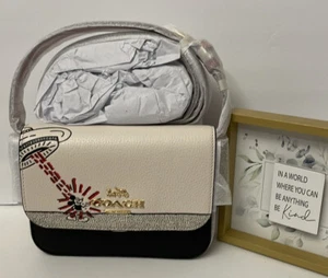 🐼💦 Coach C6905 🐼💦 Disney Mickey Keith Haring Brynn Crossbody Bag 🐼 W4o2 - Picture 1 of 9