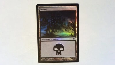Foil Swamp	 Scars of Mirrodin 238- Magic the Gathering Land - Image 1 of 2