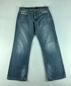 Ecko Unltd Mens Jeans Blue Tag Size 32 (33x29.5) Slim Straight Medium Wash - Picture 1 of 16