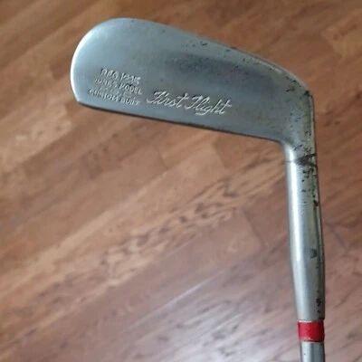 First Flight Jones Model 6 Iron Reg. 1235 Steel RH original shaft and grip. PO - Image 1 of 4