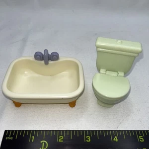Bluey Family House Furniture Replacement Bathroom Set Toilet Bathtub Tub Potty - Picture 1 of 6