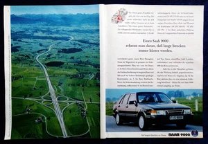 Saab 9000 , originale Werbung aus 1987,  Großformat! - Picture 1 of 2