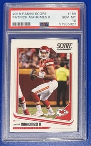 Patrick Mahomes II 2018 Score Football #159 PSA 10 GEM MINT Second Year GOAT - Picture 1 of 2