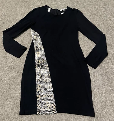 Vestido grande ceñido al cuerpo manga larga estampado de serpiente negro de Rachel Roy para mujer Foto 1 de 4