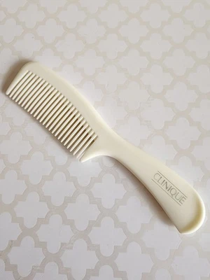 Vintage Clinique Plastic Comb with Handle Wide Tooth Detangling Teasing White 9” - Image 1 of 4