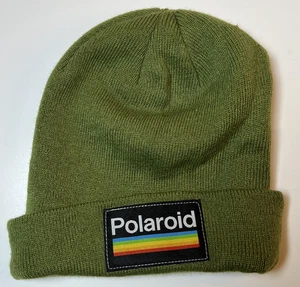Gorro Polaroid Logo Adulto Puño Verde Medias Gorra Tobogán  - Imagen 1 de 3