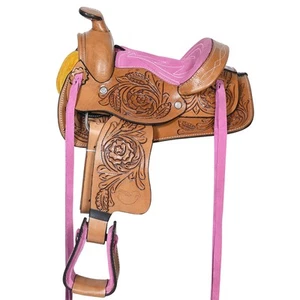 SS Comfytack Kinder Jugend Kinder Miniatur Pony Sattel Leder Vergnügen Western - Bild 1 von 7