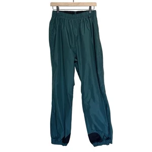 Vintage 1995 Columbia Rain Pants Women's Large Green Nylon Waterproof - Picture 1 of 14