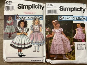 VTG Simplicity DAISY KINGDOM LOT Uncut Cut 8318 9097 Size AA Girls  99 92 - Picture 1 of 20