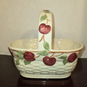Vintage Tiffin Franziskaner Kunst Keramik Apfelkorb Portugal - Bild 1 von 11