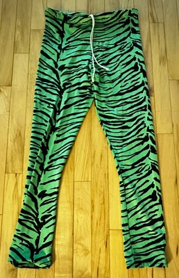 Cool Green Zebra Rock Star Costume Large Halloween Drawstring Waist - Image 1 of 3