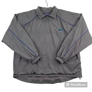 Champs Florida Gators 1/4 Zip Windbreaker Men Sz L Gray Sports Jacket Pullover - Picture 1 of 11