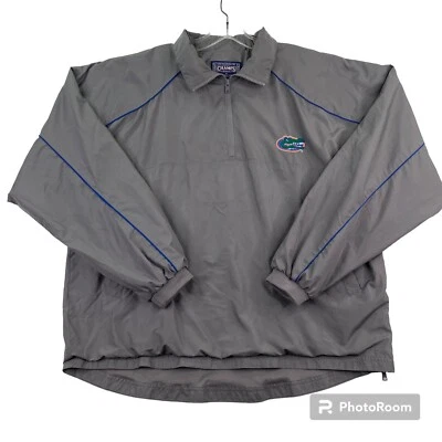 Champs Florida Gators 1/4 Zip Windbreaker Men Sz L Gray Sports Jacket Pullover - Image 1 of 4