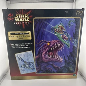 Star Wars Episode I Gungan Sub Escape 750 Piece Two Sided Puzzle MB 1999 Hasbro - Picture 1 of 1