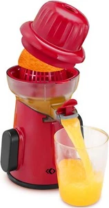 H&E Manual Citrus Juicer - Red & Black, Detachable with Juice Storage, Non-Slip - Picture 1 of 6
