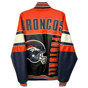 🔥RARA Chaqueta/Abrigo de Cuero Vintage Marca NFL Denver Broncos - Para Hombre Talla Grande🔥 - Imagen 1 de 22
