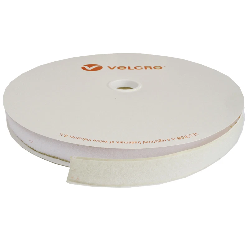 20MM 25MM OR 50MM VELCRO® BRAND WHITE HOOK / LOOP TAPE STICKY SELF ADHESIVE TAPE - Image 1 of 1