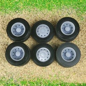 1:50 Scale 3D Printed Semi Truck 10 Hole Style Wheels and Tires Full Set 2 Sizes - Picture 1 of 7