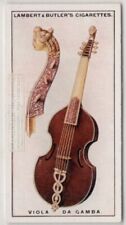 Viola De Gamba Bowed String Music Instrument 1920s Ad Trade Card