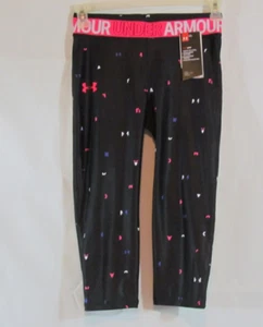 UNDER ARMOUR GIRLS ATHLETIC BLACK PANTS SIZE YLARGE NEW $35 - Picture 1 of 19