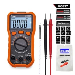 VC837 Digital Multimeter DMM True RMS 6000 Auto Range Capacitance Resistance NCV - Picture 1 of 8