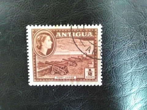 ANTIGUA USED STAMP 1953 FORT JAMES 1/2 CENT BROWN SG120A Cover