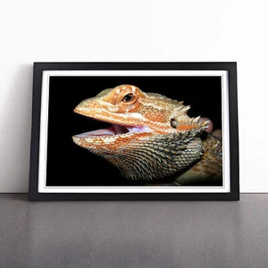 Bearded Dragon Lizard Wall Art Print Framed Canvas Picture Poster Decor - Picture 1 of 7