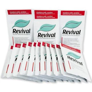 REVIVAL® MENOPAUSE RELIEF. STRAWBERRY 20g Soy Protein Shake | 6x Concentration - Picture 1 of 5