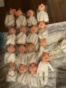 Piggy Dolls, Rubber Heads With Soft Cloth Bodies, Ready To Dress! - Picture 1 of 6