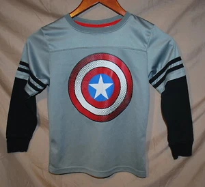 Marvel Avengers Captain America Boys T-Shirt Top Size 7 - Picture 1 of 7