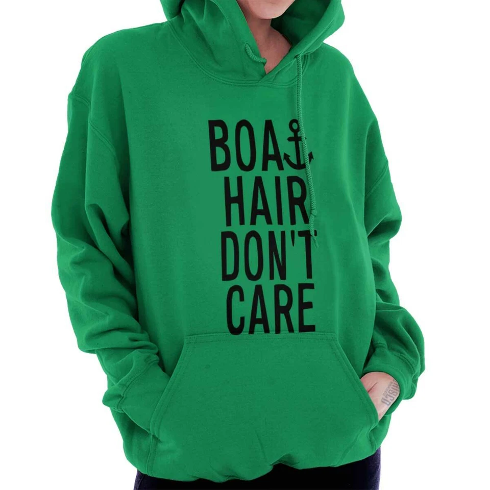 Sudaderas con capucha para mujer con ancla náutica para el cabello de barco no importa el humor Foto 1 de 4