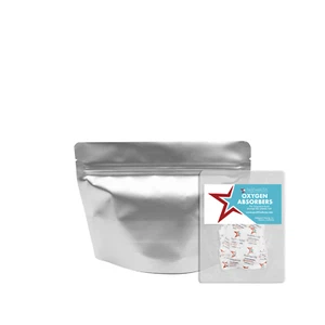 (Paquete de 100) Bolsa Bolsa MRE Mylar Media Porción 7,5 Mil + Absorbedores de Oxígeno 100cc - Imagen 1 de 9
