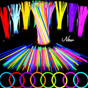 Glow Sticks Bulk 70-Pack | 8-inch Glow-in-Dark Party Supplies - Picture 1 of 8