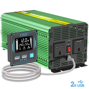 EDECOA Power Inverter 12V to 240V 3000W Pro Voltage Converter New Remote ETRC RV - Picture 1 of 6