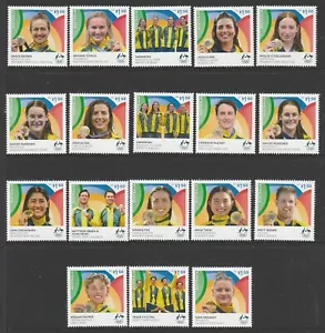 Nos. 1 a 18 AUSTRALIA 2024 ORO OLÍMPICO - JUEGO COMPLETO de 18 MNH - Imagen 1 de 1